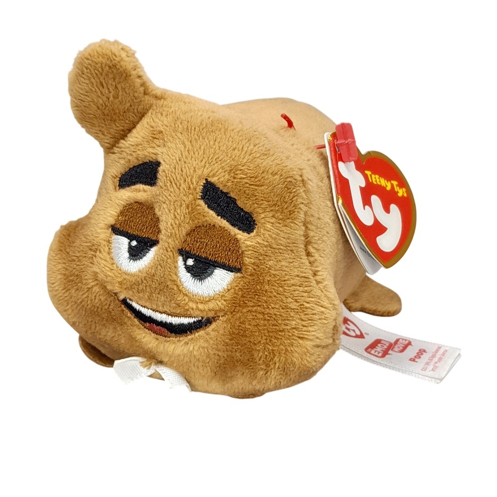 Ty Teeny Tys The Emoji Movie Poop Brown Stackable Plush Collectible 4 inch NWT